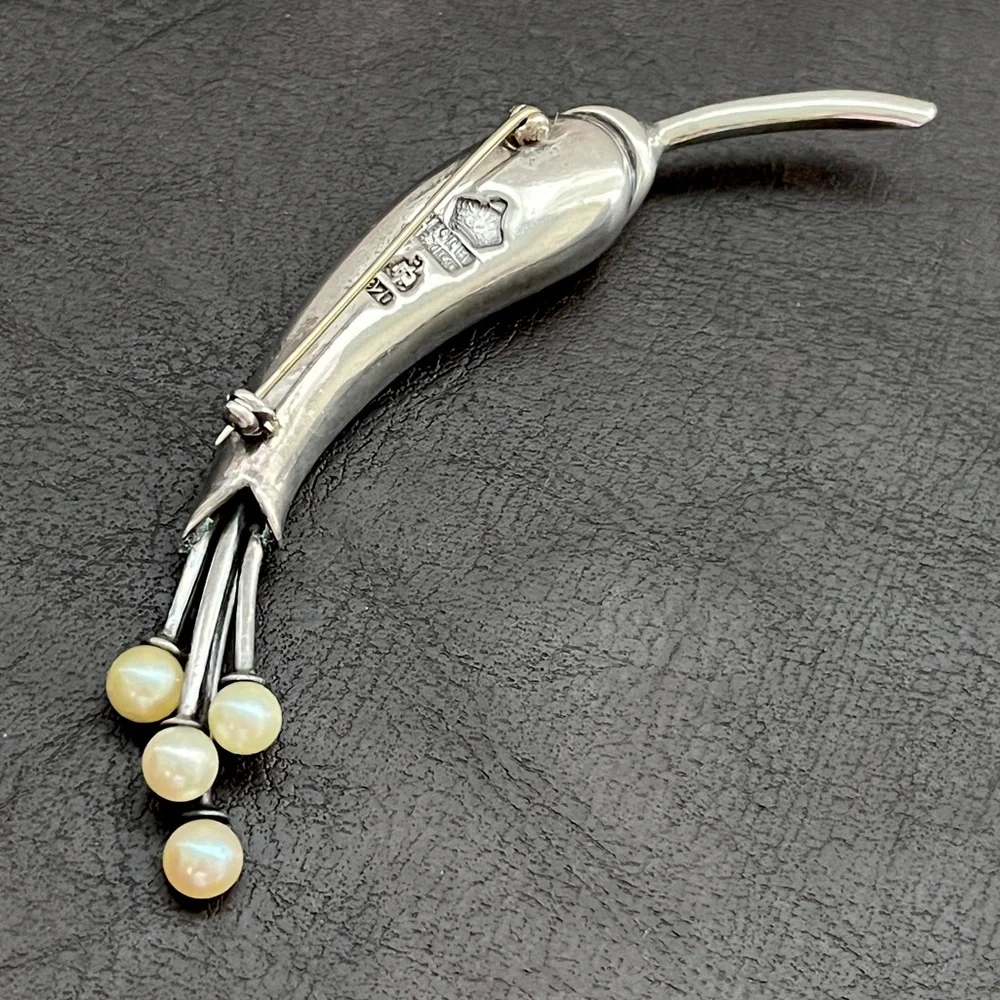 Antonio Pineda 970 Sterling Silver Brooch RARE Artist Signed